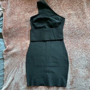 Wow Couture Women’s Bandage One Shoulder dress black in Size M